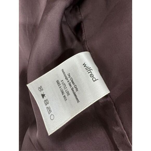 Aritzia Wilfred Women's Snap Button Poussin Bomber Jacket Mauve Size Medium - Picture 8 of 8